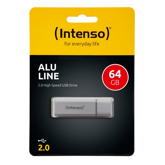 Intenso 64GB Alu Line USB 2.0 spominski ključek - Srebrn - slika 3