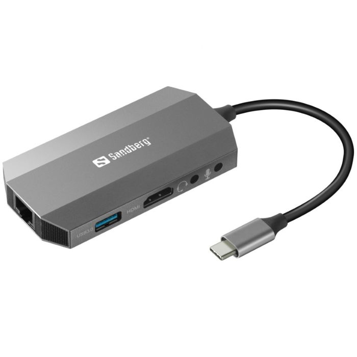 Sandberg USB-C 6 v 1 Travel Dock priklopna postaja - slika 3