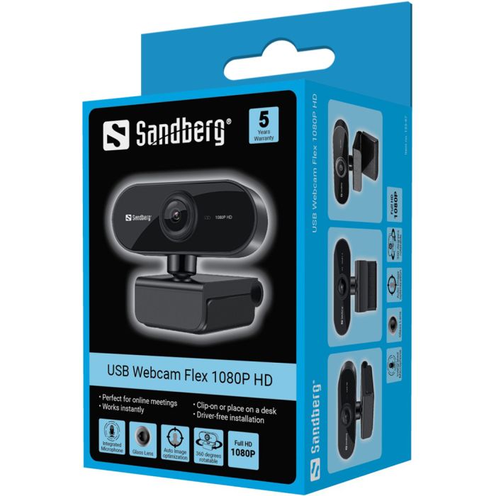 Sandberg USB Webcam Flex 1080P HD spletna kamera - slika 3