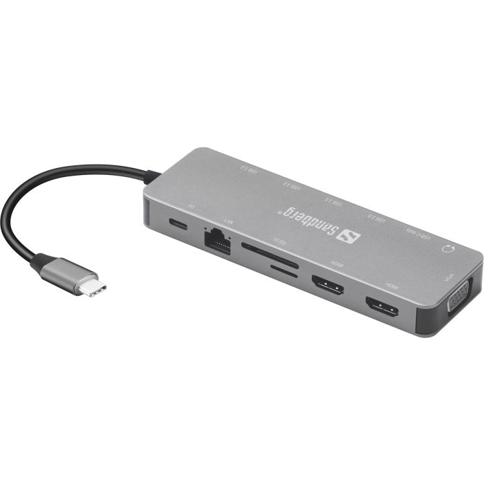 Sandberg USB-C 13-v-1 Travel Dock priklopna postaja za prenosnike