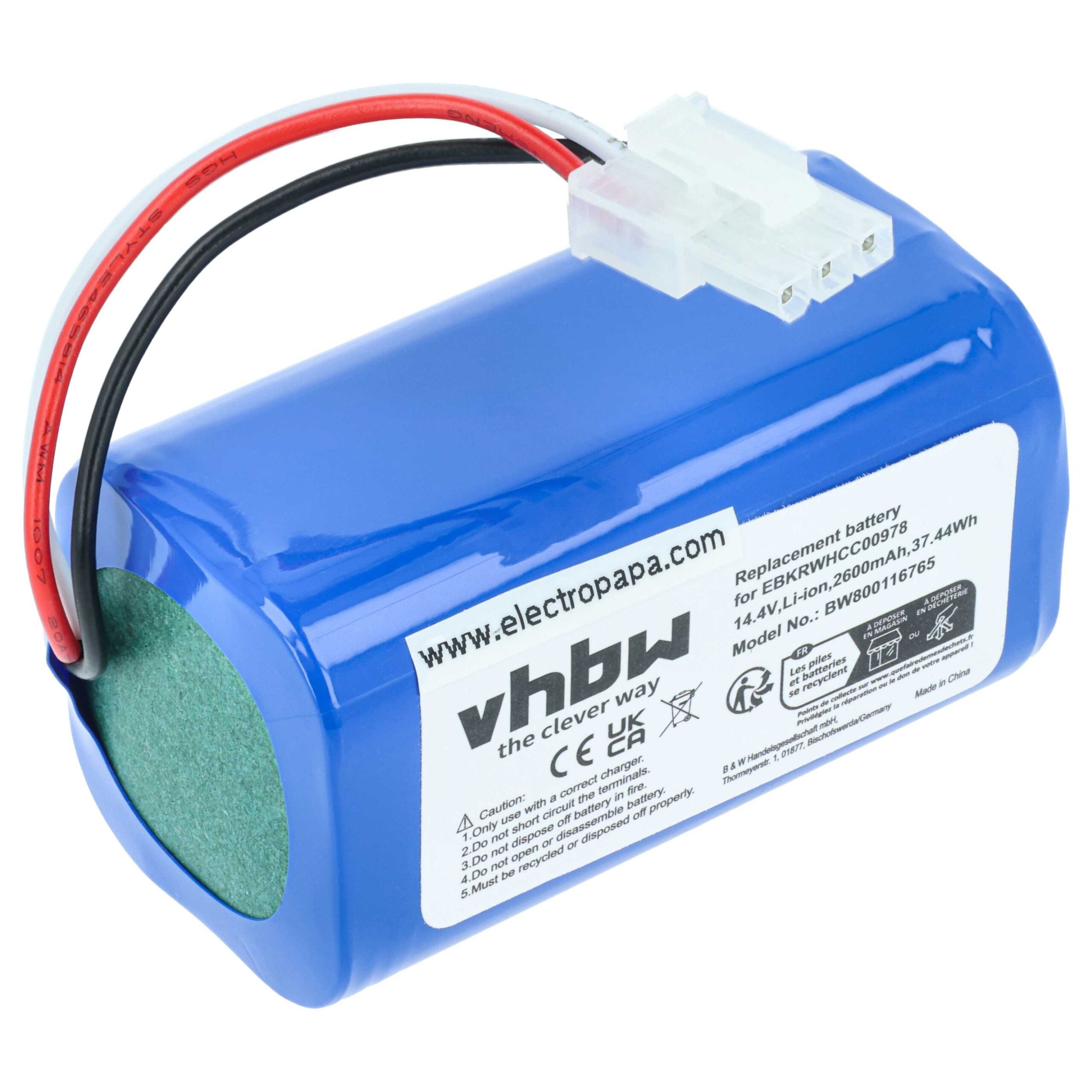 Baterija za Miele Scout RX1 / Iclebo Arte YCR-M05, 2600 mAh - slika 2
