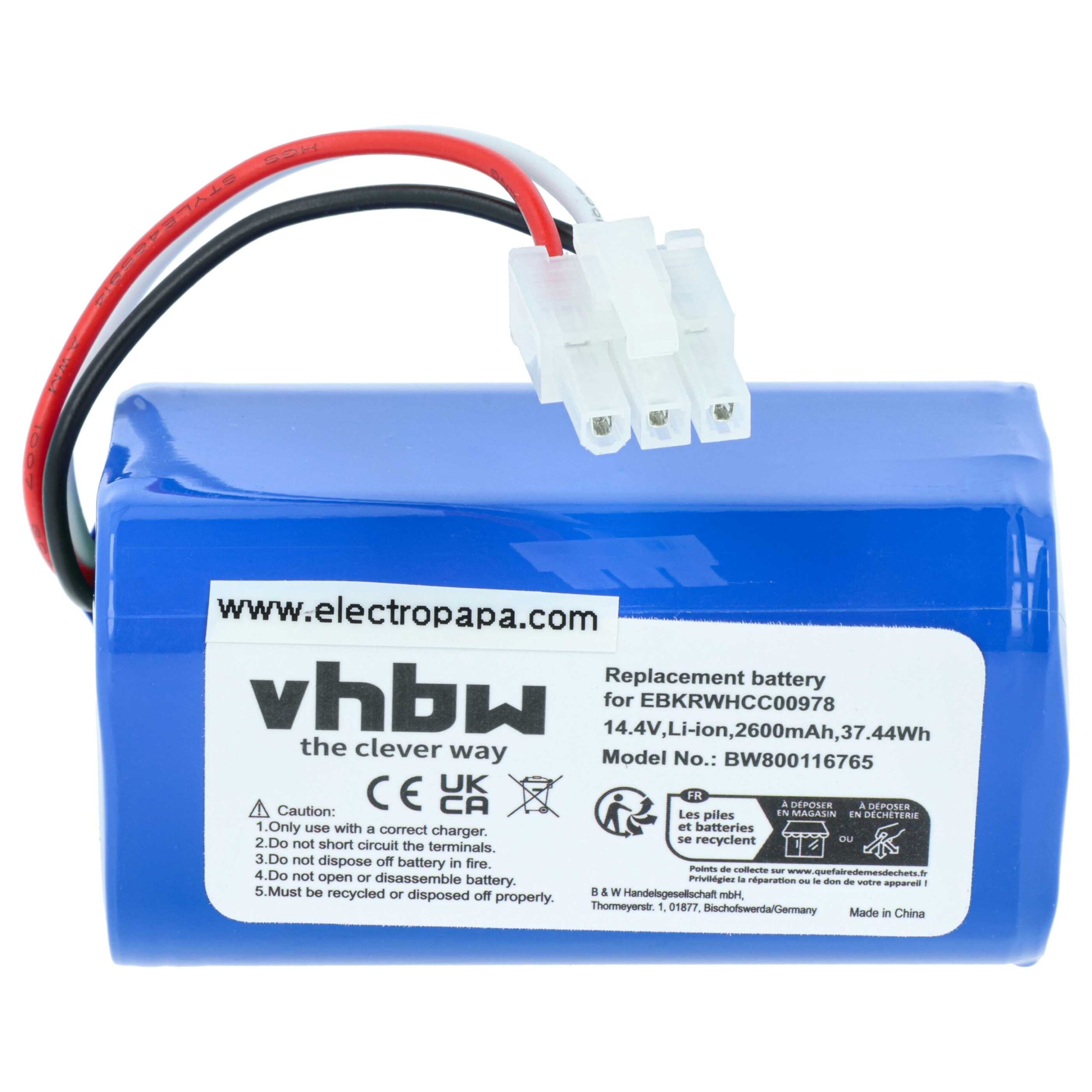 Baterija za Miele Scout RX1 / Iclebo Arte YCR-M05, 2600 mAh - slika 4