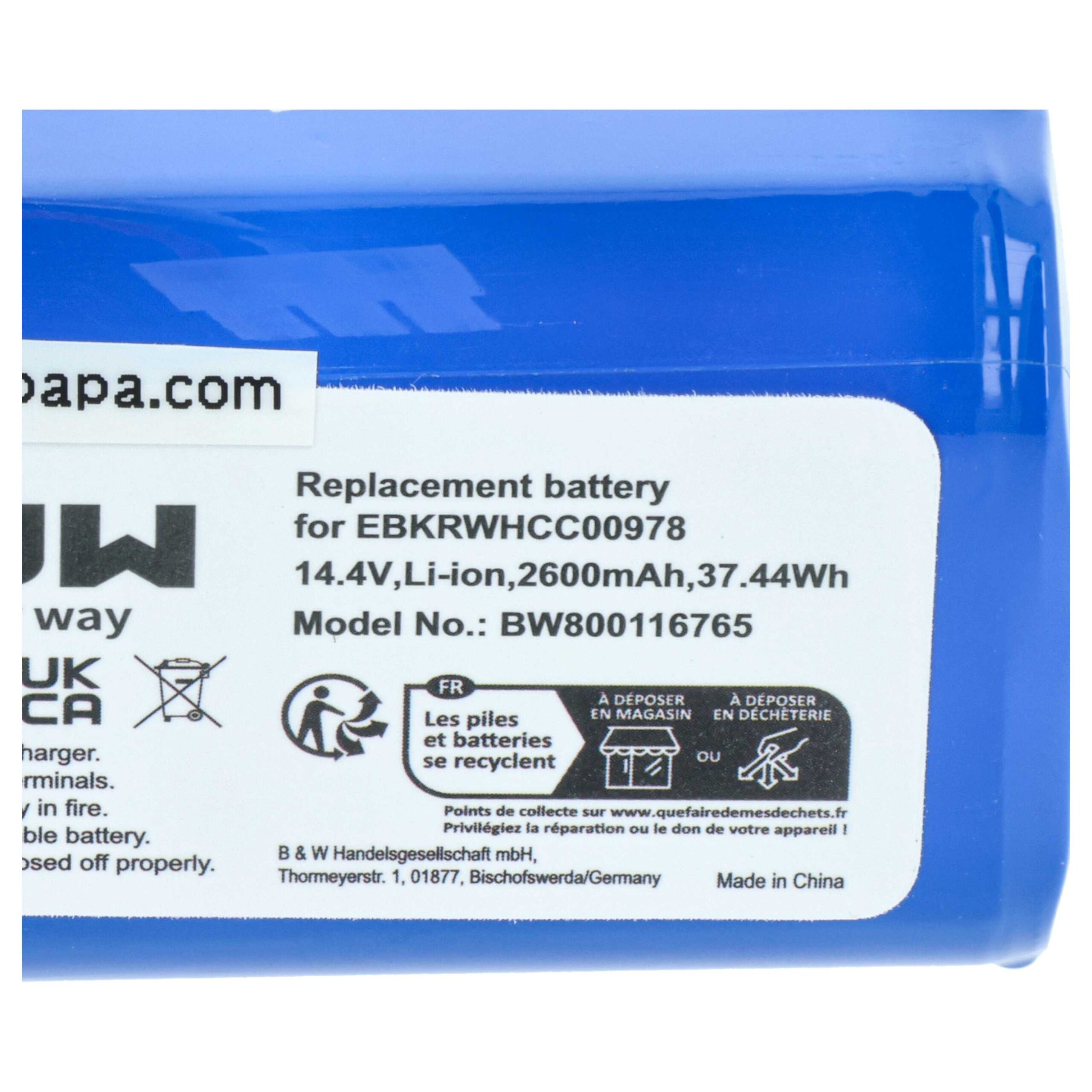 Baterija za Miele Scout RX1 / Iclebo Arte YCR-M05, 2600 mAh - slika 6