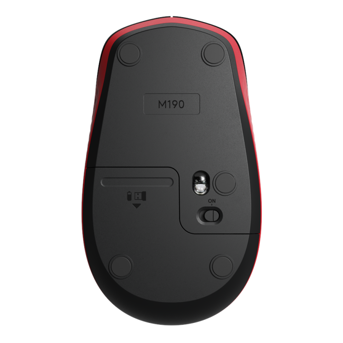 Logitech Miška M190 Wireless, rdeča - slika 3