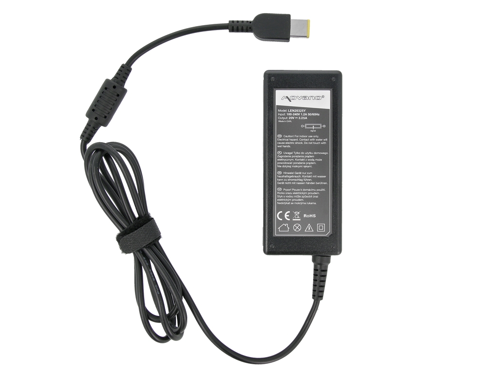 Polnilec za prenosnike Lenovo, 65W / 20V / 3,25A / pravokotni priključek - slika 5