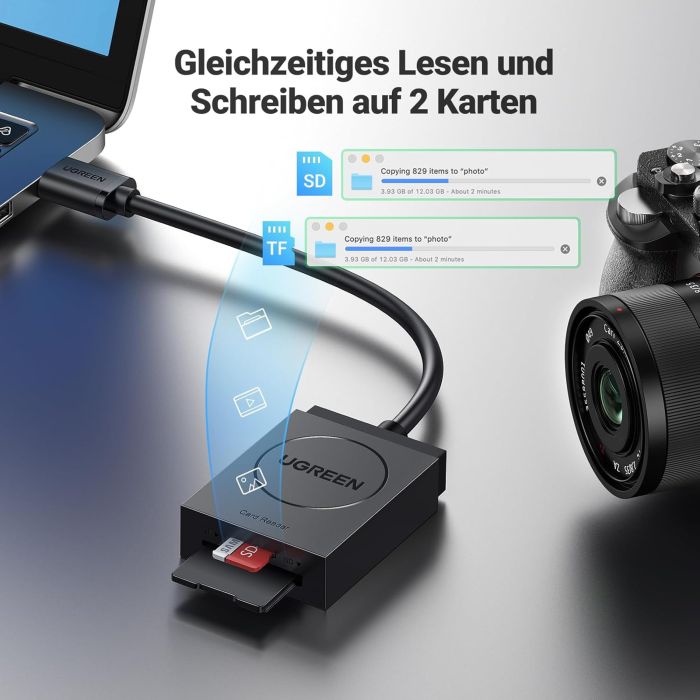 Ugreen USB 3.0 SD TF čitalec kartic - slika 3