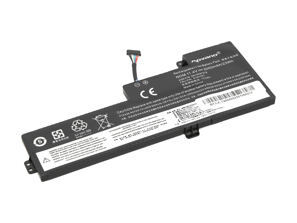 Baterija za Lenovo Thinkpad T470 / T480, 01AV419, 2000 mAh - slika 2