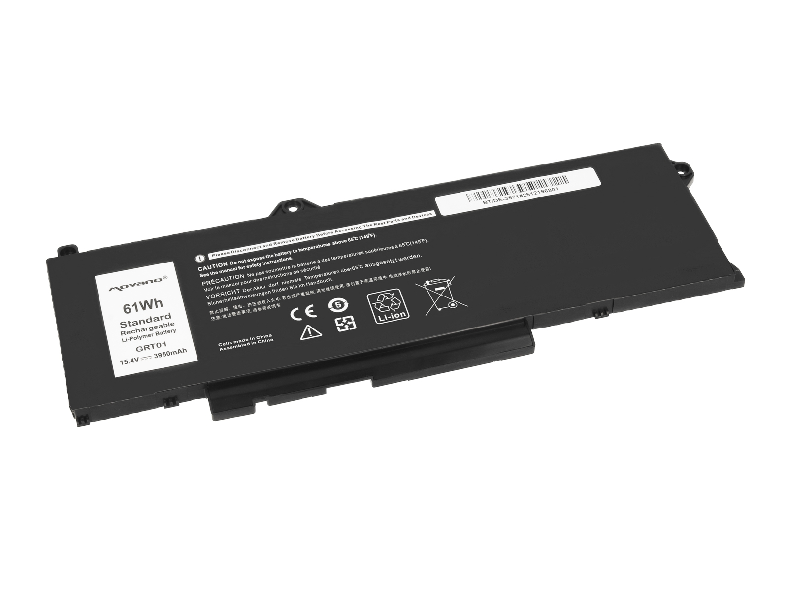 Baterija za Dell Latitude 15 5521 / 15 5531 / Precision 15 3571, 15.4 V, 3950 mAh - slika 2