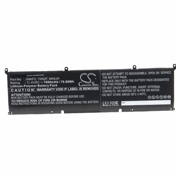 Baterija za Dell XPS 15 9500 / Alienware M15 R3 / M17 R3, 7000 mAh - slika 2