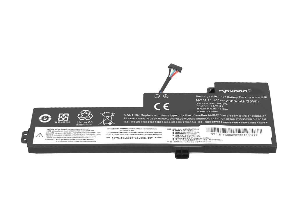 Baterija za Lenovo Thinkpad T470 / T480, 01AV419, 2000 mAh - slika 3