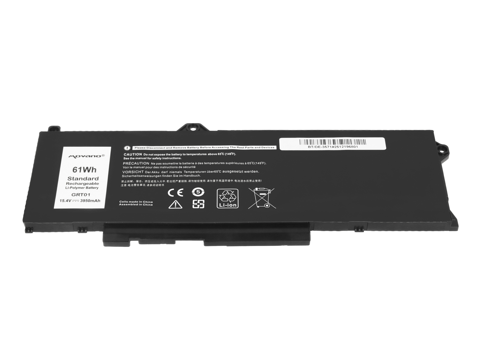 Baterija za Dell Latitude 15 5521 / 15 5531 / Precision 15 3571, 15.4 V, 3950 mAh - slika 3