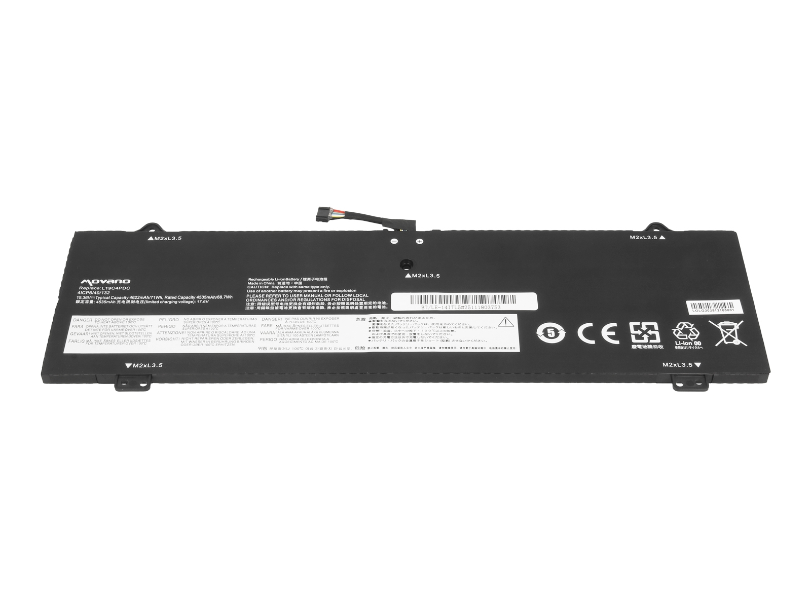 Baterija za Lenovo Yoga 7 14ITL5 / 15ITL5, L19C4PDC, 4622 mAh - slika 3