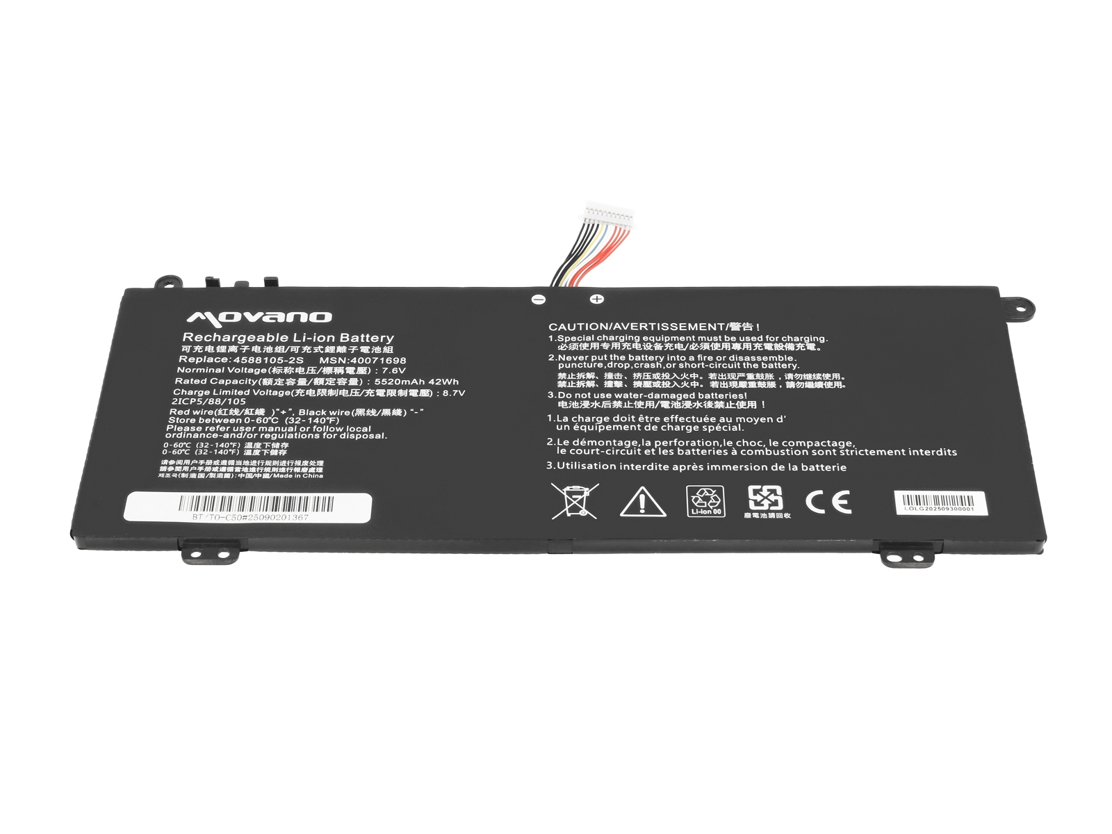 Baterija za Toshiba DynaBook Satellite Pro C40 / C50, 5520 mAh - slika 3