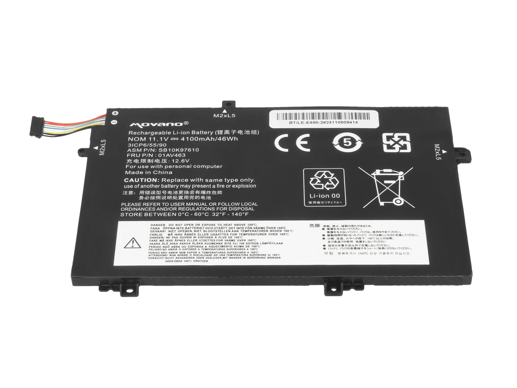 Baterija za Lenovo ThinkPad E485 / E490 / E590, 01AV463, 4100 mAh - slika 3