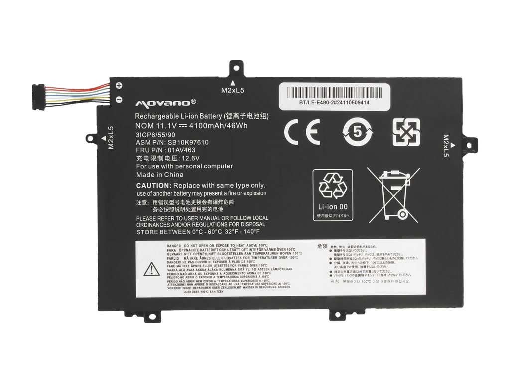 Baterija za Lenovo ThinkPad E485 / E490 / E590, 01AV463, 4100 mAh - slika 5