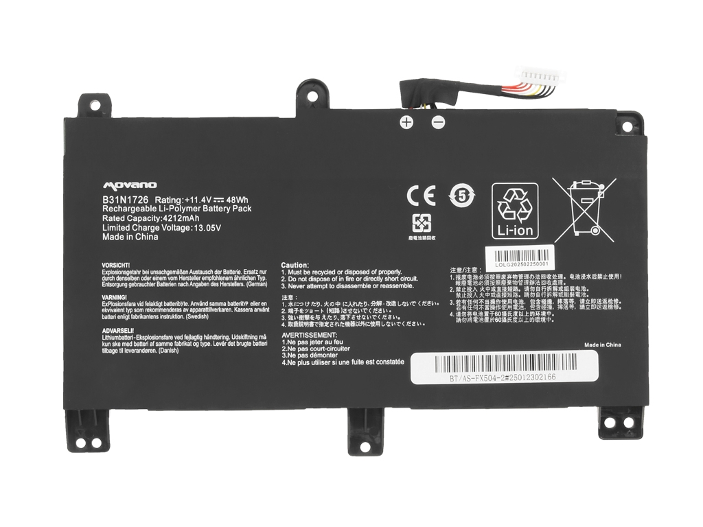 Baterija za Asus FX504 / FX505 / FA506 / FA706, B31N1726, Tip 2, 4212 mAh - slika 5