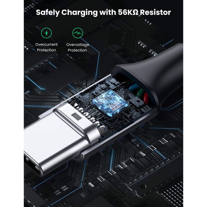 UGREEN USB A 2.0 na USB 3.0 tip C kabel 3m (črn) - slika 3