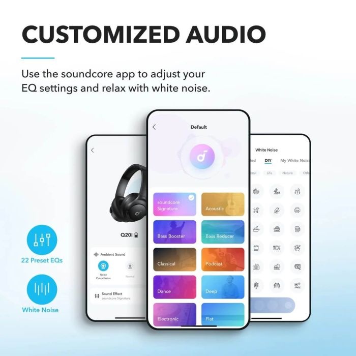Anker Soundcore Q20i naglavne bluetooth slušalke, črne - slika 4