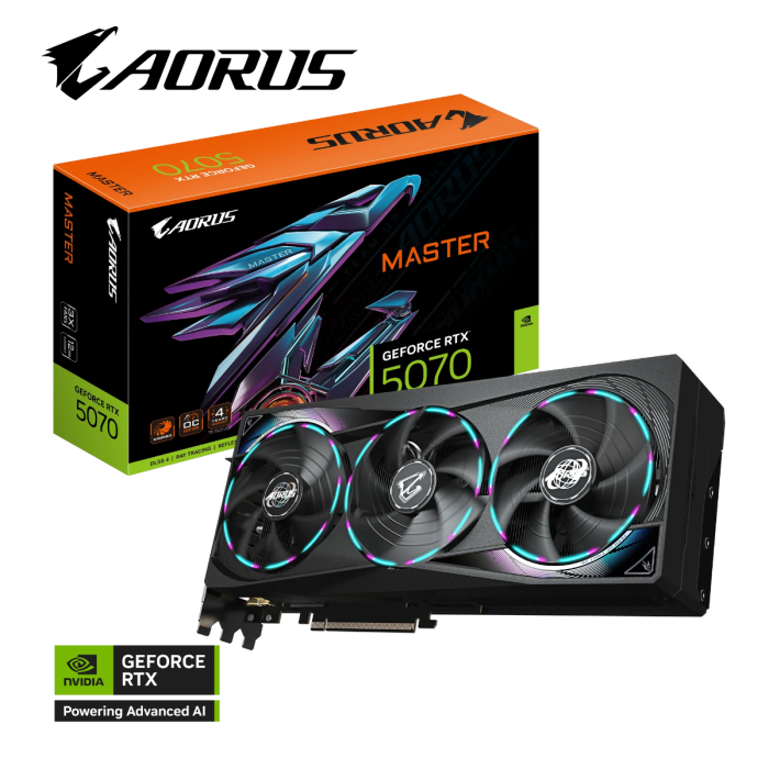 Grafična kartica GIGABYTE AORUS GeForce RTX 5070 MASTER 12G