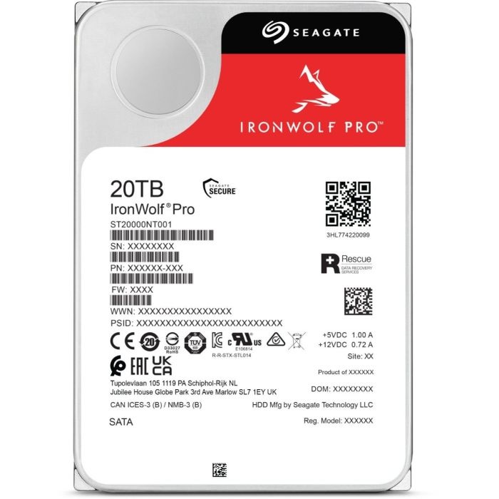 Seagate 20TB IronWolf PRO 3,5" SATA 6Gb/s 7200rpm 256MB HDD disk - slika 4