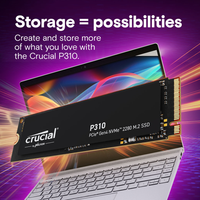 Crucial P310 1TB PCIe Gen4 NVMe 2280 M.2 SSD - slika 4