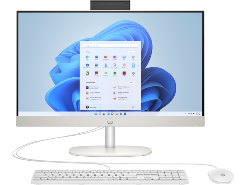 Intel Core i5-1335U (1,3 GHz), 16 GB (2x8GB) DDR4-3200, SSD 512 GB M.2 PCIe NVMe, 60,45 cm (23,8'') FHD (1920x1080) UWVA LED, Intel Iris Xe Graphics (IGP), HDMI, 1x USB-C 3.2 Gen1 (5Gbps), 2x USB-A 3.2 Gen1 (5Gbps), 2x USB-A 2.0, Wi-Fi, Bluetooth, Webcam, Wired Kbd., Microsoft Windows 11 Home (64-bit)