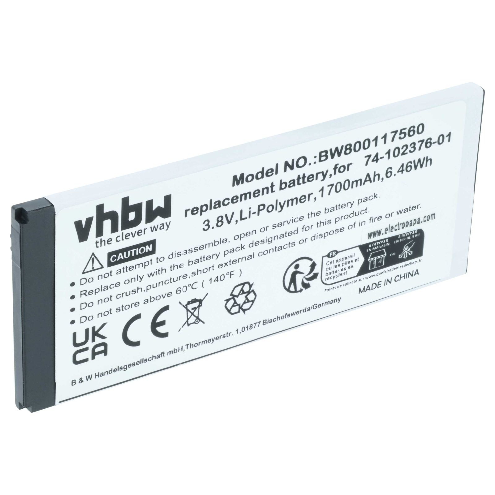Baterija za Cisco 8800 / 8821, 1700 mAh - slika 2