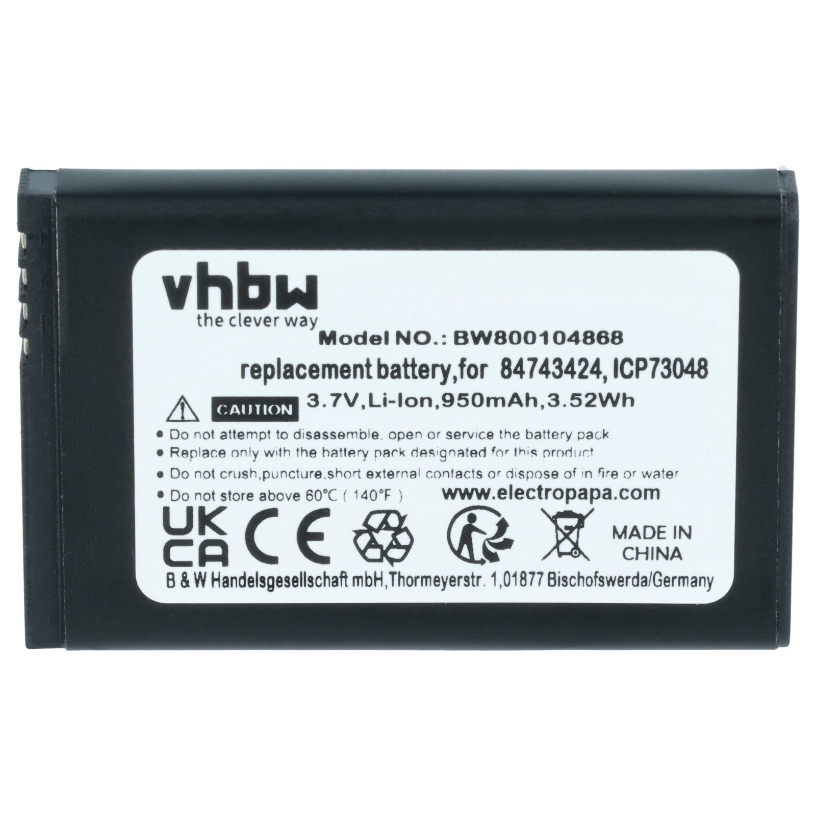 Baterija za Polycom 5020 / Spectralink 5020, 84743424, 950 mAh - slika 4