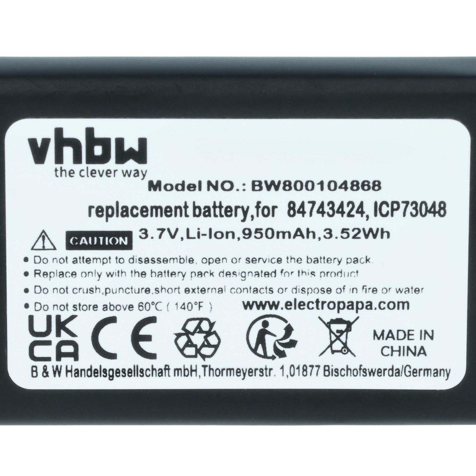 Baterija za Polycom 5020 / Spectralink 5020, 84743424, 950 mAh - slika 6