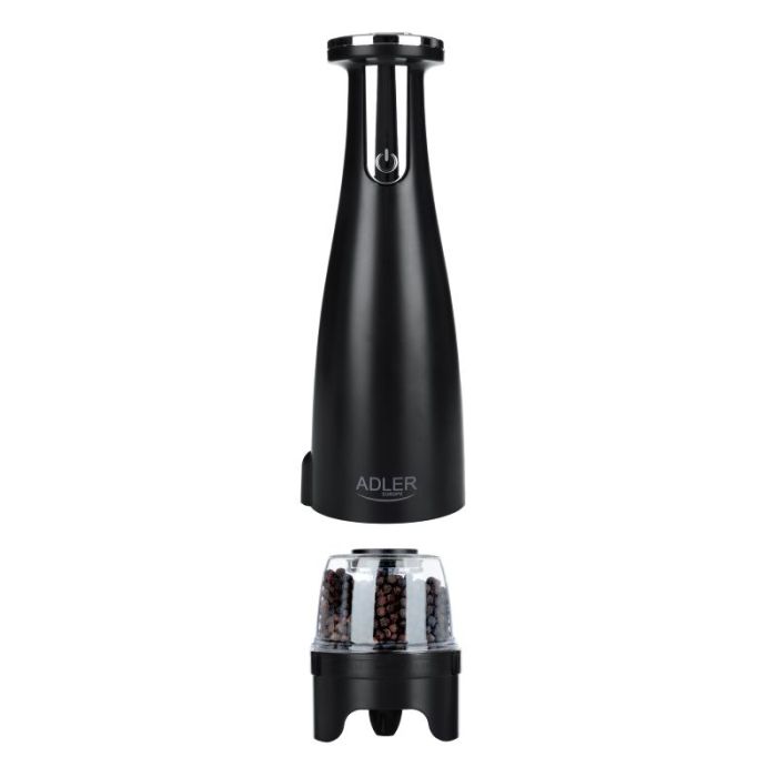 Adler AD4449b Električni mlin za sol in poper -set 3brusilniki -USB črn - slika 3