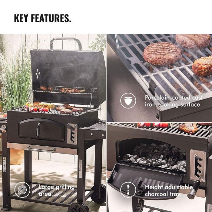 VonHaus prenosni žar na oglje/ Smoker American Style - slika 4