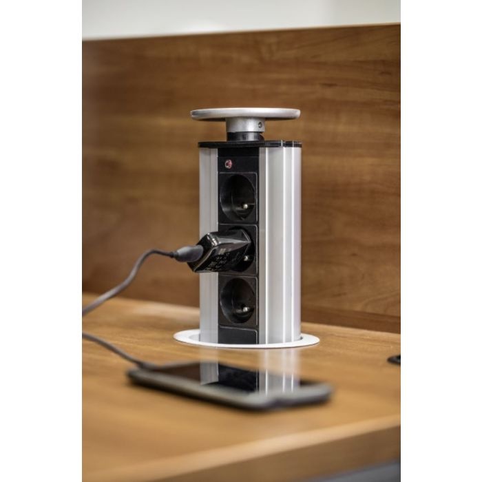 GTV potopna vtičnica 3x 230V, Ø100mm | E-specialisti.si