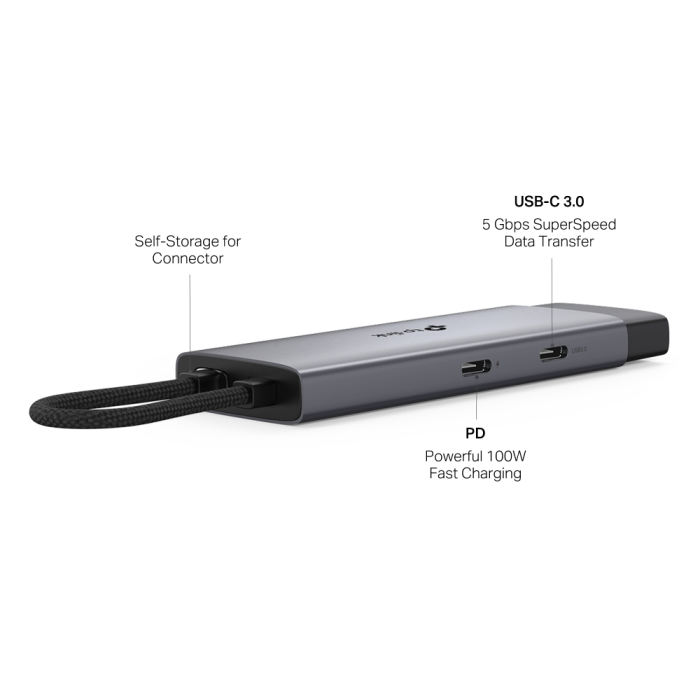 TP-LINK UH5020C 5-v-1 USB-C HUB priklopna postaja z 4K HDMI in 100 W Power Delivery - slika 3