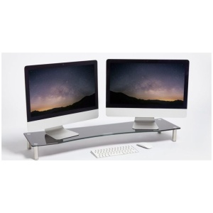 Vonhaus steklen podstavek za monitor XL črn