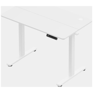 VonHaus Bela električno nastavljiva dvižna pisalna miza 100 × 60 cm z USB-C polnilnim priključkom