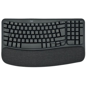 Logitech brezžična tipkovnica ergonomska Wave Keys črna SLO gravura