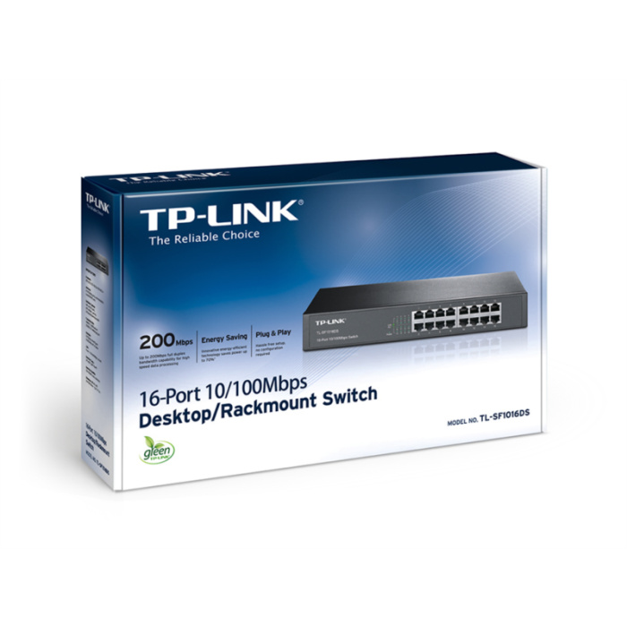 TP-LINK TL-SF1016DS 16 Port 100Mbps Rackmount mrežno stikalo / switch - slika 2