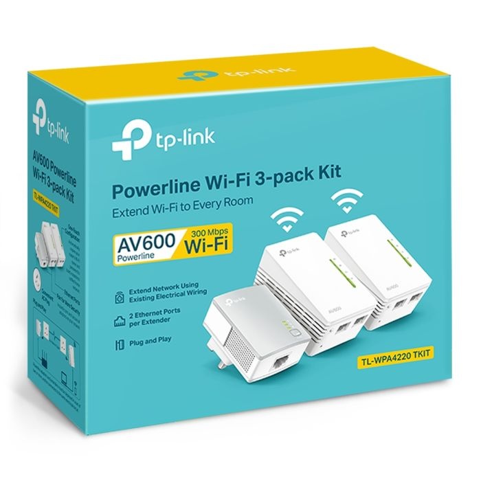TP-LINK TL-WPA4220 TKIT Powerline 600 Wi-Fi 3-pack kit - slika 3