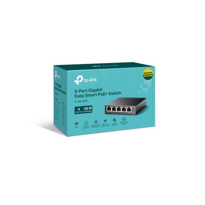 TP-LINK 5-Port Gigabit Easy Smart switch stikalo z 4-Port PoE+ - slika 3