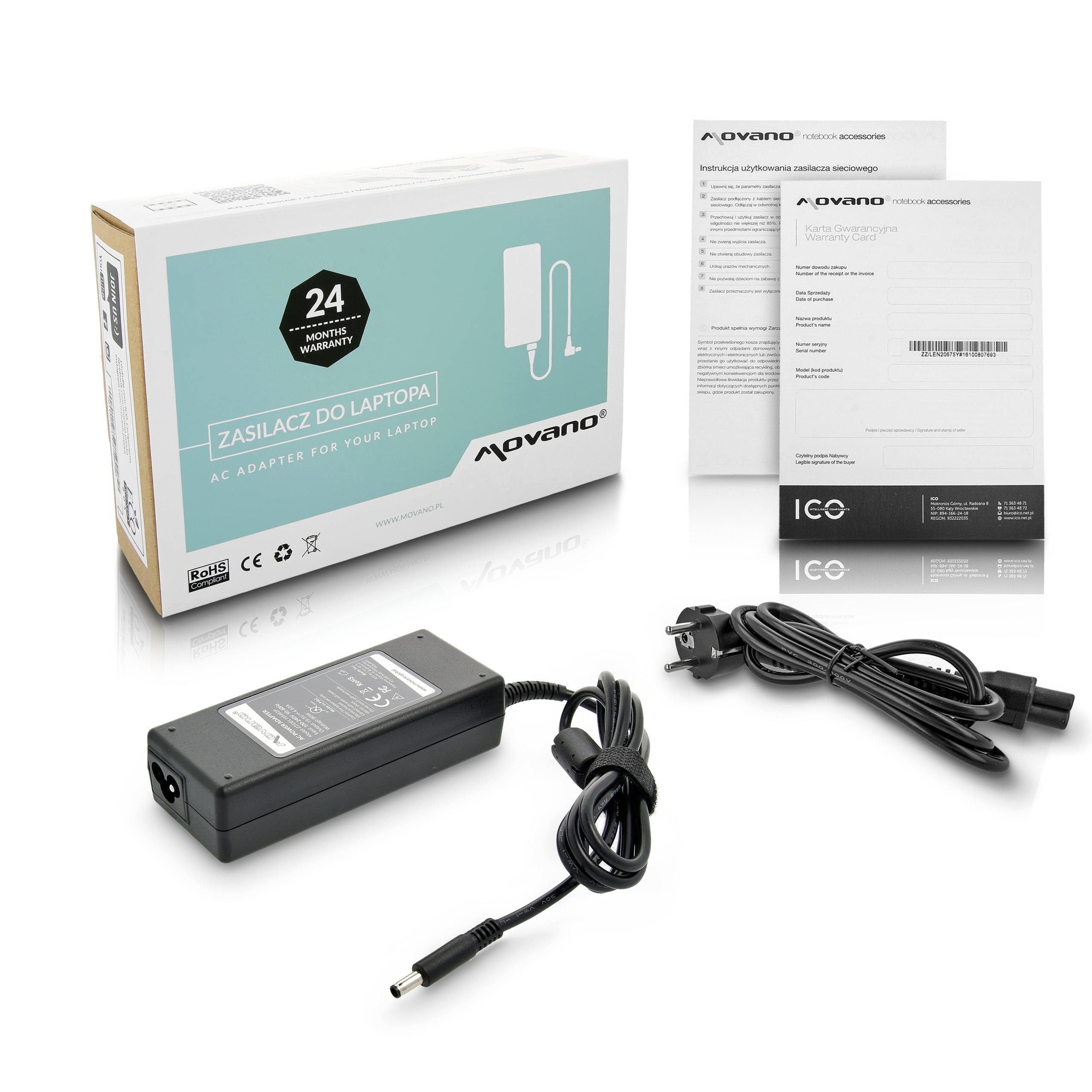 Polnilec za prenosnike Dell, 90W / 19,5V / 4,62A / 4,5mm x 3,0mm - slika 2