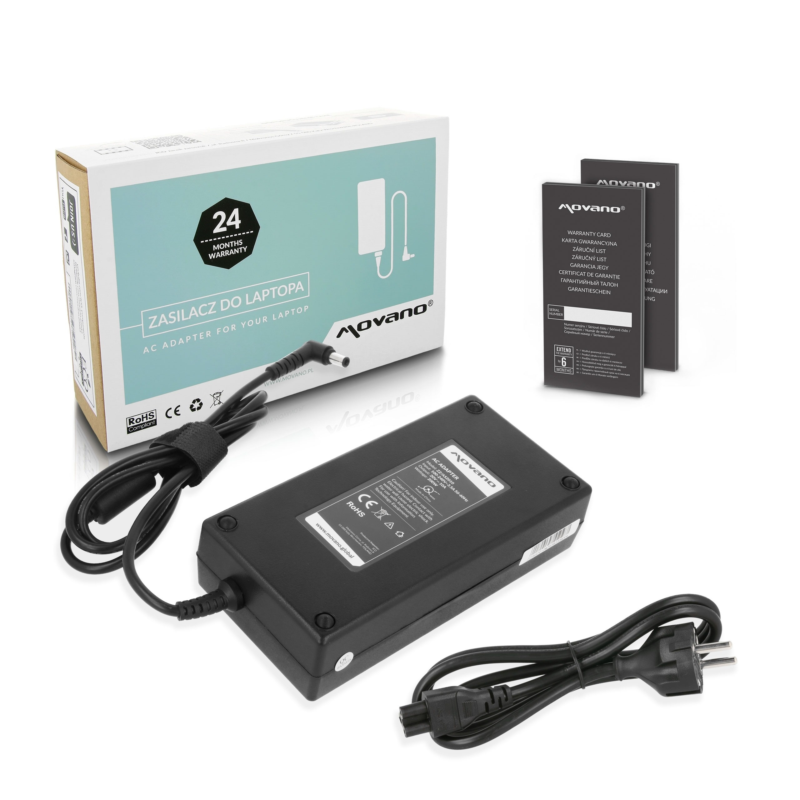 Polnilec za prenosnike Asus, 200W / 20V / 10A / 6,0mm x 3,7mm - slika 2