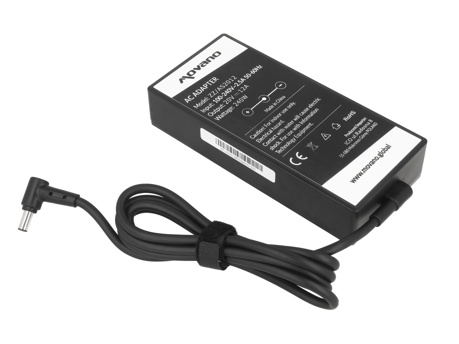 Polnilec za prenosnike Asus, 240W / 20V / 12A / 6,0mm x 3,7mm - slika 3
