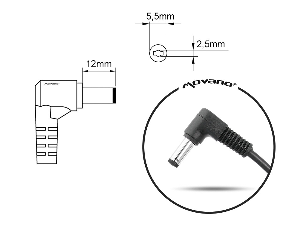 Polnilec za prenosnike Asus / MSI, 230W / 19,5V / 11,8A / 5,5mm x 2,5mm - slika 6