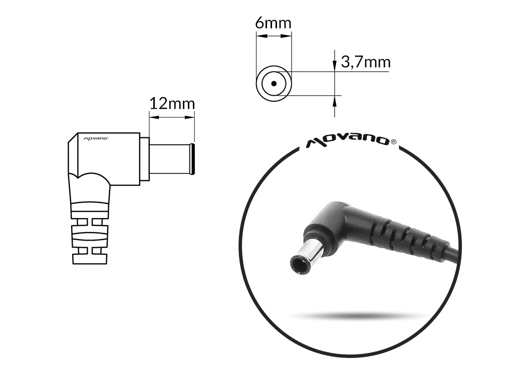 Polnilec za prenosnike Asus, 240W / 20V / 12A / 6,0mm x 3,7mm - slika 7