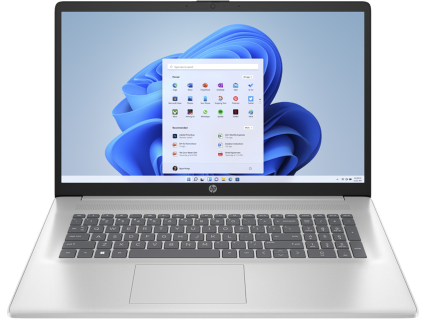 Intel Core 5 120U (1,4 GHz), 16 GB (2x8GB) DDR4-3200, SSD 1 TB M.2 PCIe NVMe, 43,9 cm (17,3″) FHD (1920x1080) AG LED IPS 60 Hz, Intel Graphics (IGP), HDMI, no ODD, 1x USB-C 3.2 Gen2 (5Gbps), 2x USB-A 3.2 Gen1 (5 Gbps), Wi-Fi 6 (2x2), Bluetooth 5.4, Webcam, Std. Kbd, Microsoft Windows 11 Pro (64-bit)