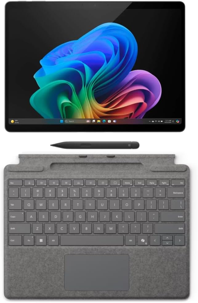 Snapdragon X Plus X1P-64-100, 16 GB LPDDR5 ONBOARD, 256 GB Onboard, 33 cm (13″), Sijajni (BrightView, gloss), Touch, 2880 × 1920, Qualcomm Adreno X1-85, bluetooth, Microsoft Windows 11 Home (64-bit), Darilo: microsoft surface pro flex w/slim pen