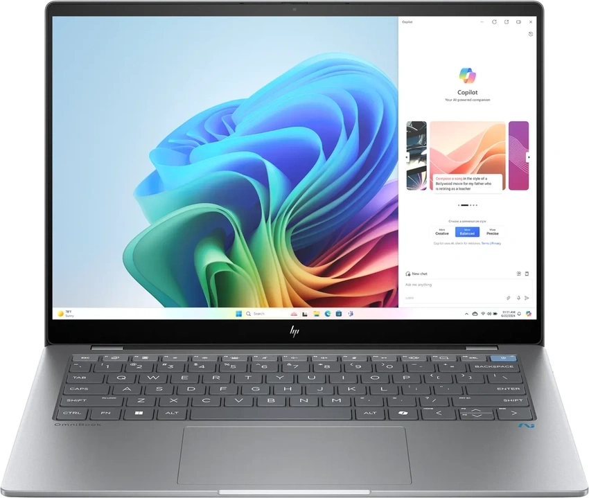 Qualcomm® Snapdragon® X1E78100 (3,4 GHz), 16 GB LPDDR5x-8448, SSD 1 TB M.2 PCIe, 35,6 cm (14") 2.2K (2240 x 1400) Multi-Touch UWVA IPS LED 60 Hz, Qualcomm® Adreno™ Graphics X1-85 (SoC IGP), 1x USB-C 4.0 (DisplayPort - 40 Gbps), 1x USB-C 3.2 Gen2 (DisplayPort - 10Gbps), 1x USB-A 3.2 Gen2 (10Gbps), Wi-Fi 6e, Bluetooth 5.4, Webcam, Backlit Kbd., Microsoft Windows 11 Home (64-bit)