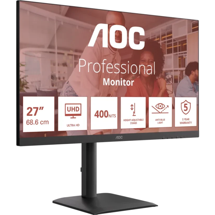 AOC U27E4CV 27" IPS UHD 60Hz USB-C PD poslovni monitor - slika 2