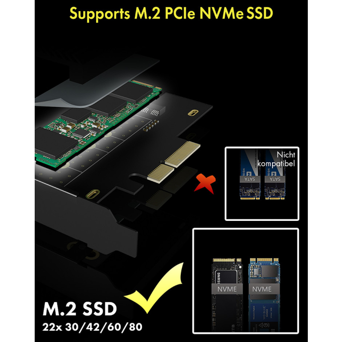 Icybox konverter za M.2 NVMe SSD na PCIe x4 slot - slika 4
