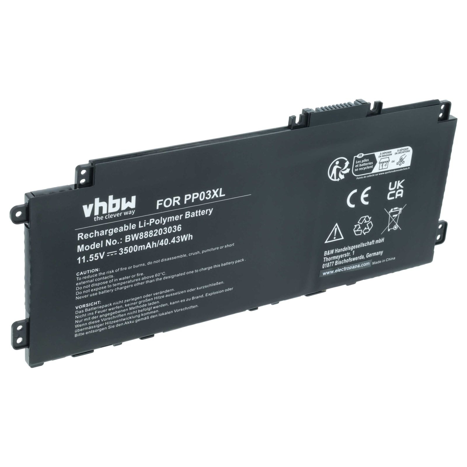 Baterija za HP Pavilion 13-BB / 14-DV / 15-EH, PP03XL, 3500 mAh - slika 2